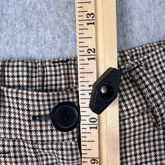 Hippie Rose Trouser Pants Brown Black Plaid Womens S High-Rise Wide Leg Pleated - Picture 11 of 13